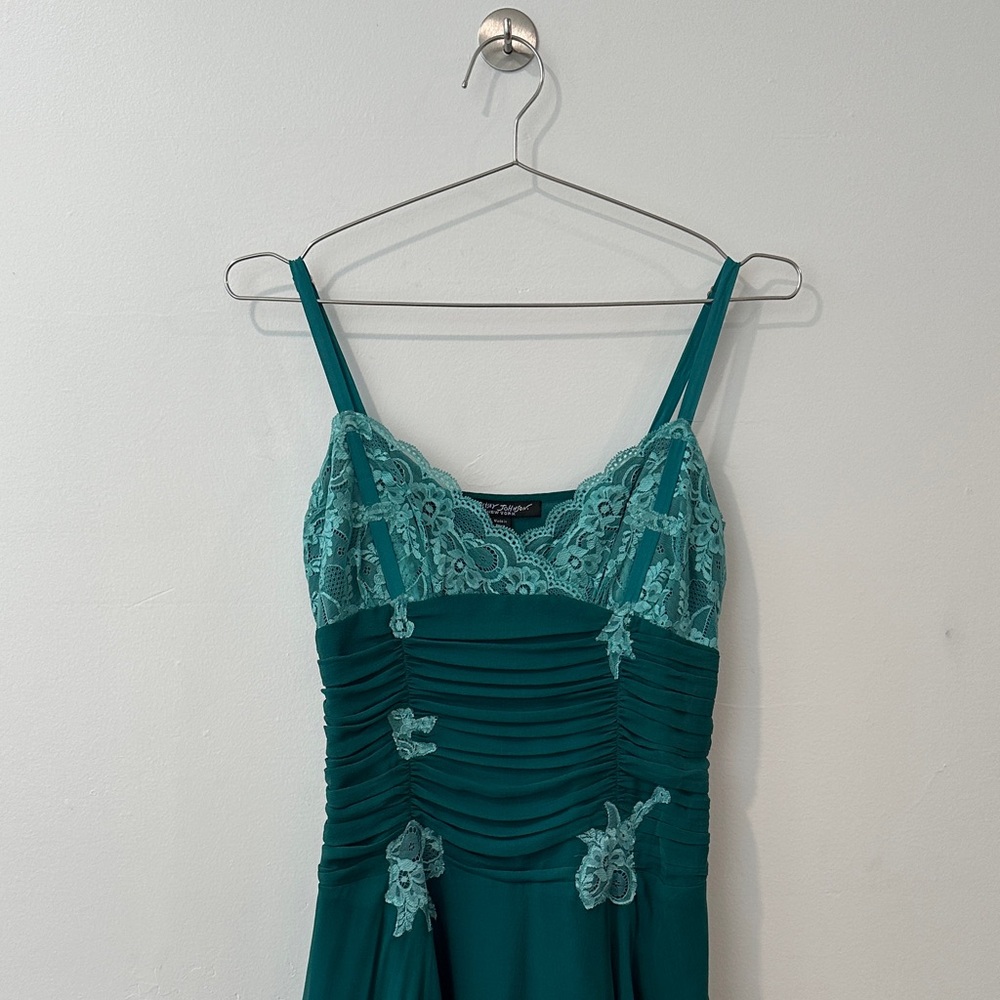 Y2K Betsey Johnson Teal Lace Dress - Picture 4 of 6